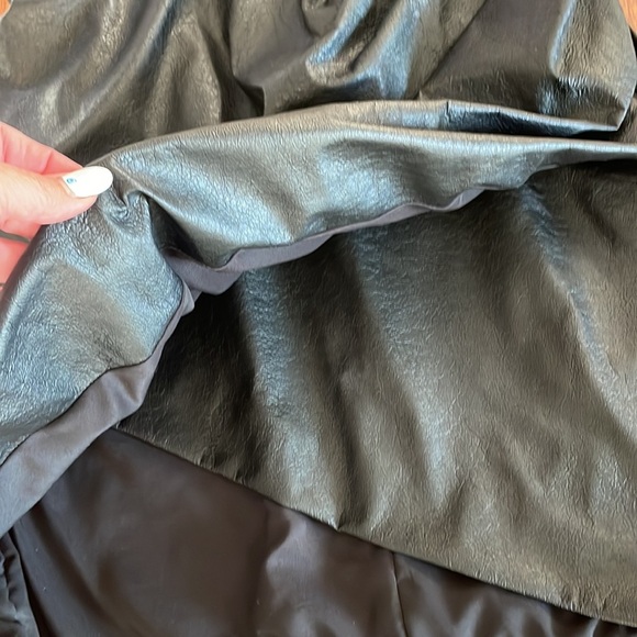 PINKO faux SOFTEST leather strapless mini dress homecoming cocktail black NWOT 6 - Picture 5 of 16